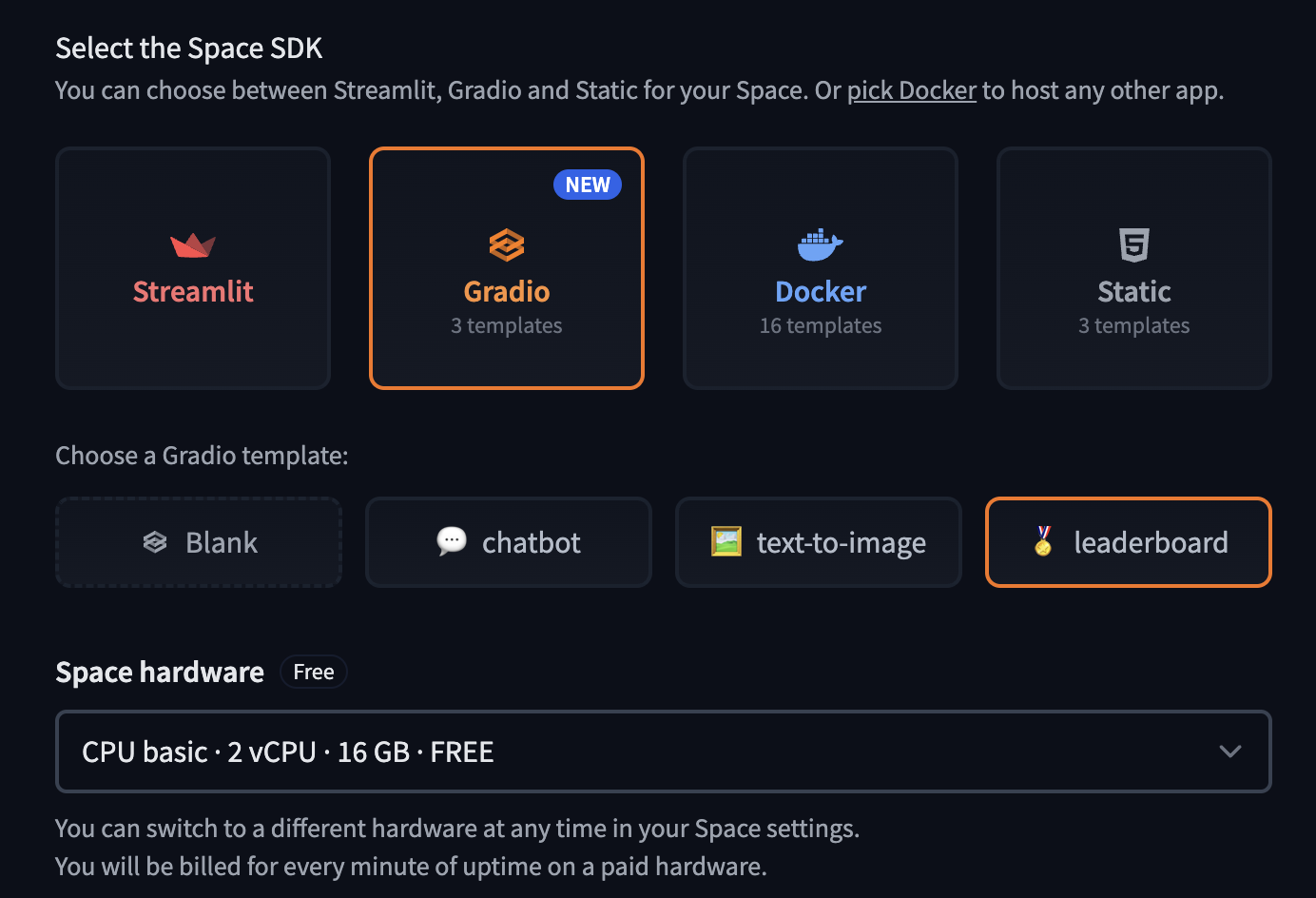 Hosting your leaderboard